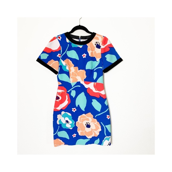 KATE SPADE Jaq Dive Right In Dress Floral Poppy Sheath Short Sleeve - Picture 4 of 9